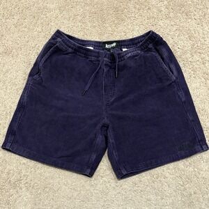 Welcome Skateboards Hydra Corduroy Shorts Mens Medium Purple Baggy Drawsting